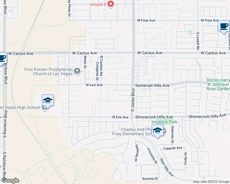map of restaurants, bars, coffee shops, grocery stores, and more near 6211 Sugartree Avenue in Las Vegas