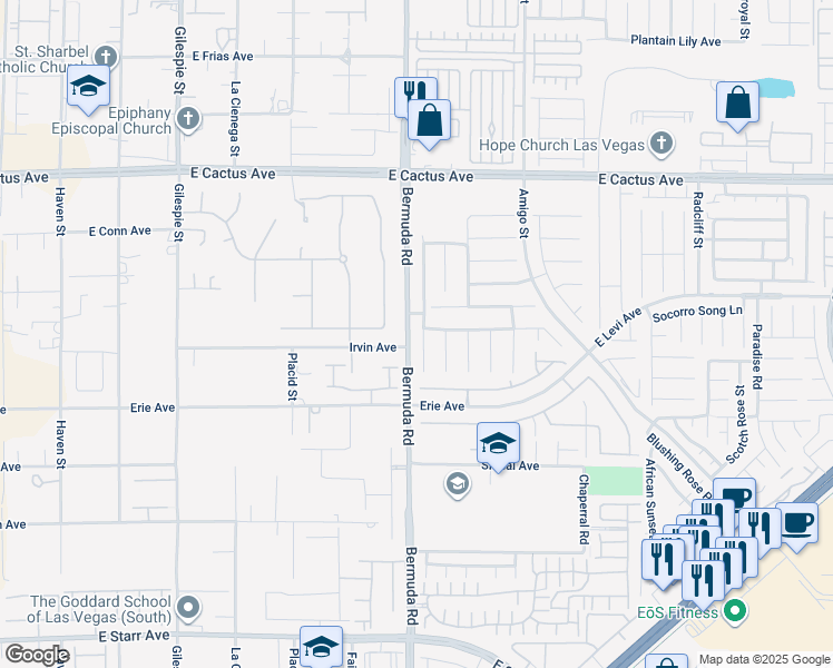 map of restaurants, bars, coffee shops, grocery stores, and more near 10773 Spruce Bough Street in Las Vegas