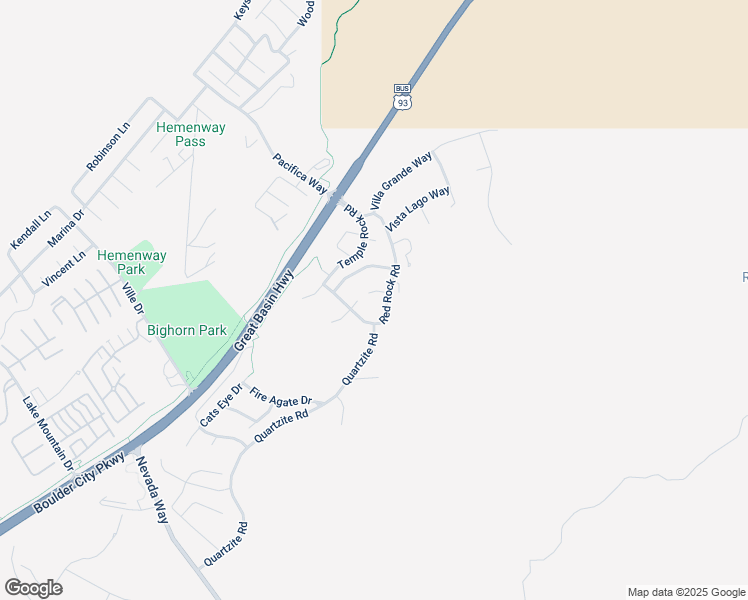 map of restaurants, bars, coffee shops, grocery stores, and more near 835 Sandstone Court in Boulder City