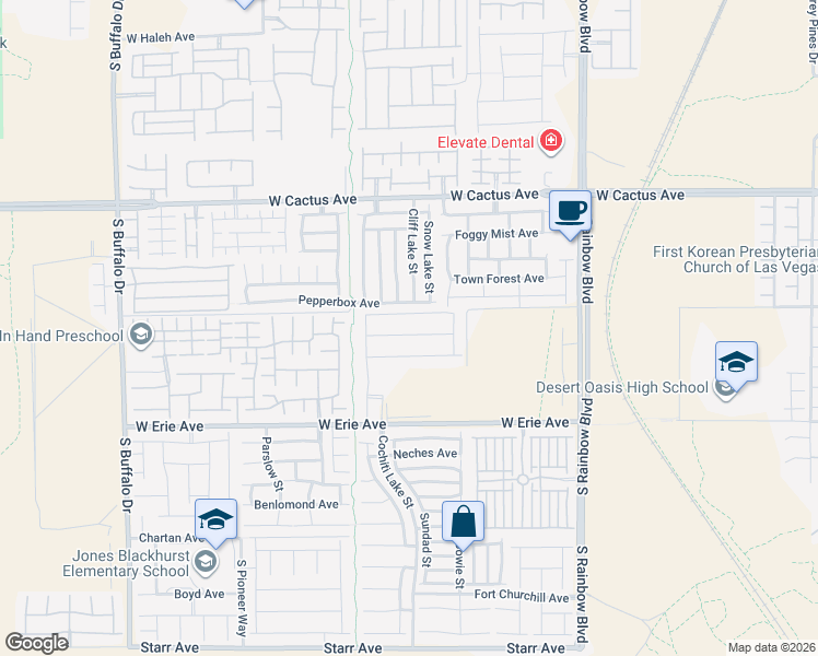 map of restaurants, bars, coffee shops, grocery stores, and more near 7252 Blowing Breeze Avenue in Las Vegas