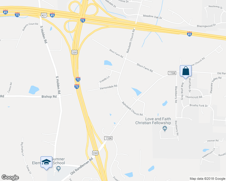 map of restaurants, bars, coffee shops, grocery stores, and more near 4700 Rehobeth Church Road in Greensboro