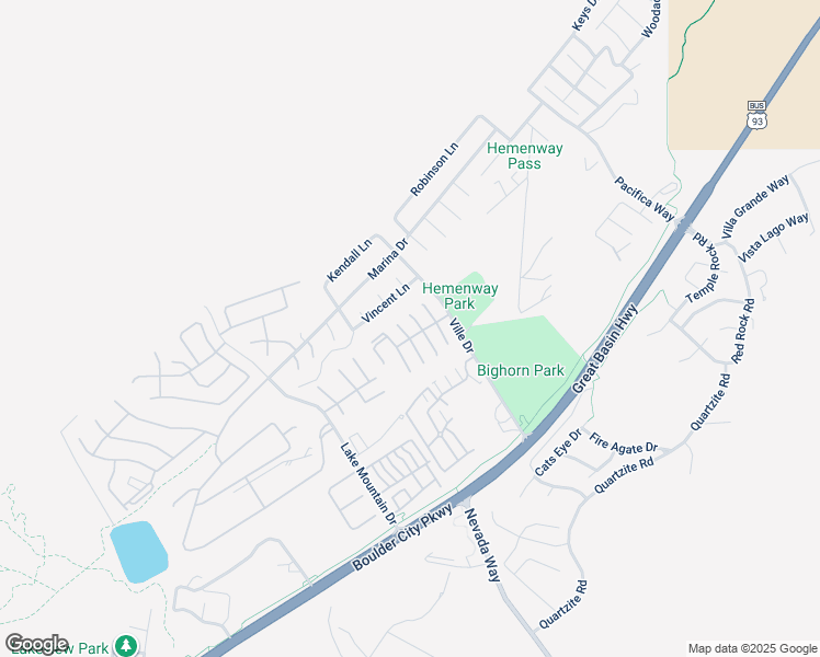 map of restaurants, bars, coffee shops, grocery stores, and more near 402 Key Biscayne Court in Boulder City
