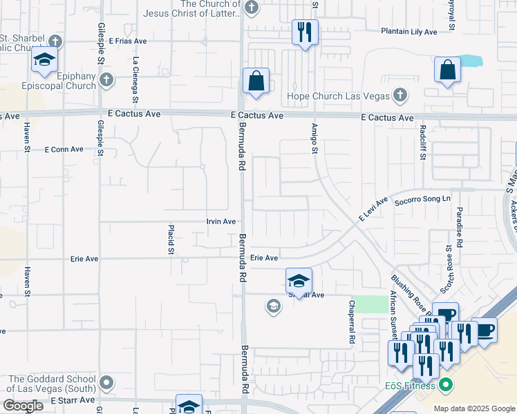 map of restaurants, bars, coffee shops, grocery stores, and more near 10791 Tawny Buck Court in Las Vegas