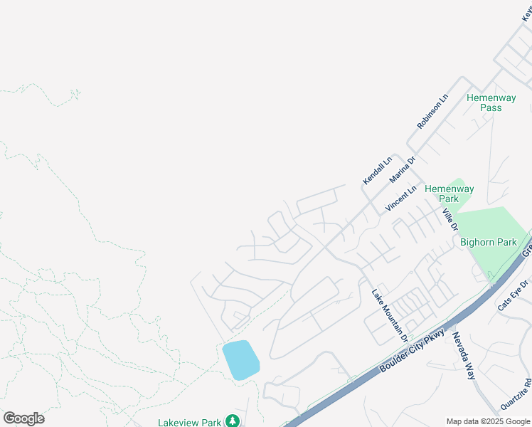 map of restaurants, bars, coffee shops, grocery stores, and more near 612 Mount Bear Way in Boulder City