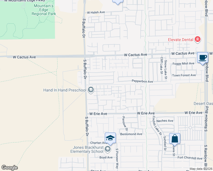 map of restaurants, bars, coffee shops, grocery stores, and more near 7616 Eastham Bay Avenue in Las Vegas