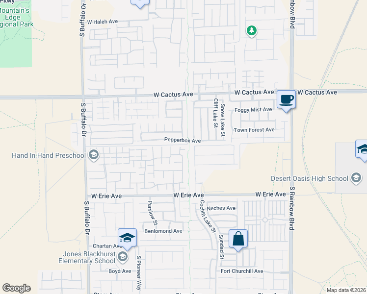 map of restaurants, bars, coffee shops, grocery stores, and more near 10755 Morning Frost Street in Las Vegas