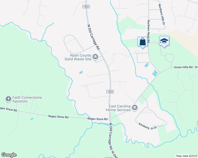 map of restaurants, bars, coffee shops, grocery stores, and more near 3280 Oak Leaf Drive in Rocky Mount