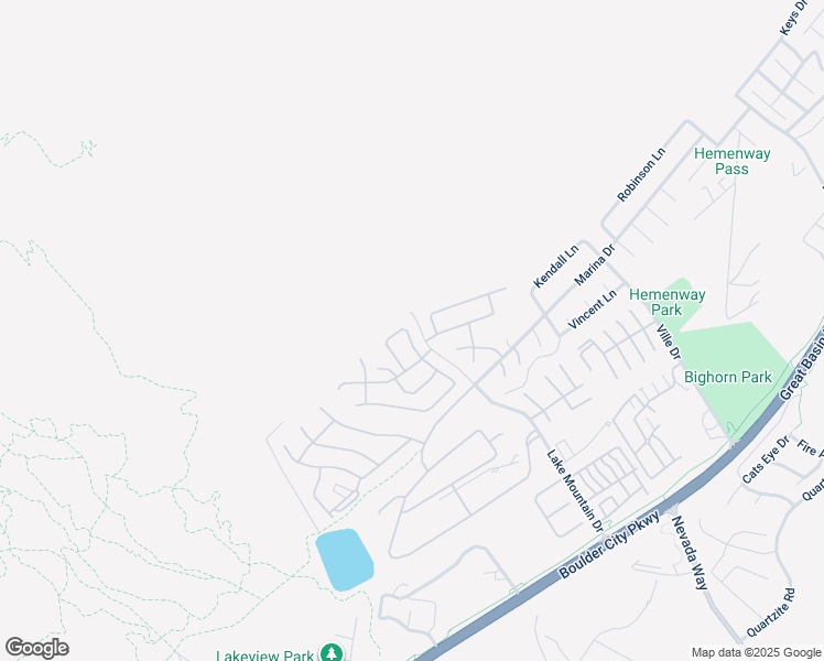 map of restaurants, bars, coffee shops, grocery stores, and more near 509 Lake Havasu Lane in Boulder City