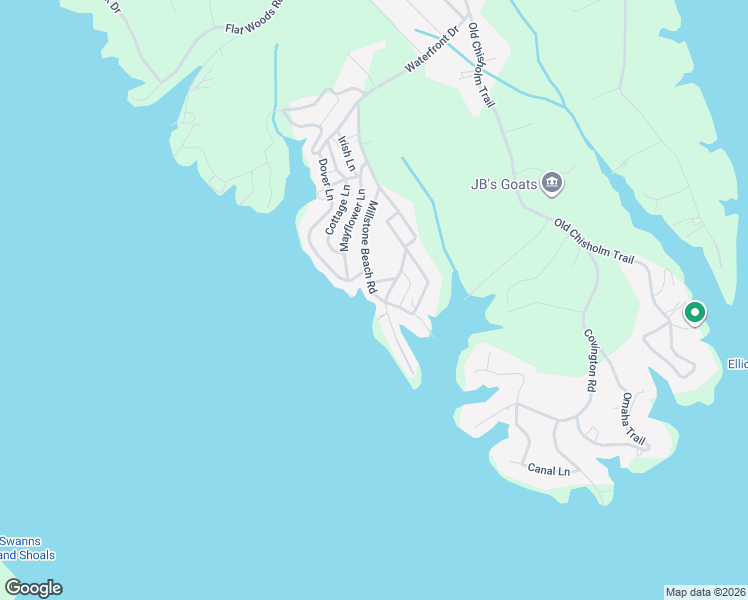 map of restaurants, bars, coffee shops, grocery stores, and more near 1542 Millstone Beach Road in Dandridge