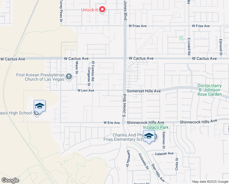 map of restaurants, bars, coffee shops, grocery stores, and more near 6157 West Levi Avenue in Las Vegas