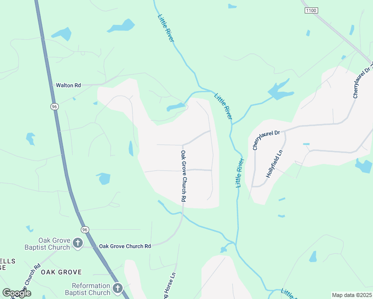 map of restaurants, bars, coffee shops, grocery stores, and more near 260 Oak Grove Church Road in Youngsville