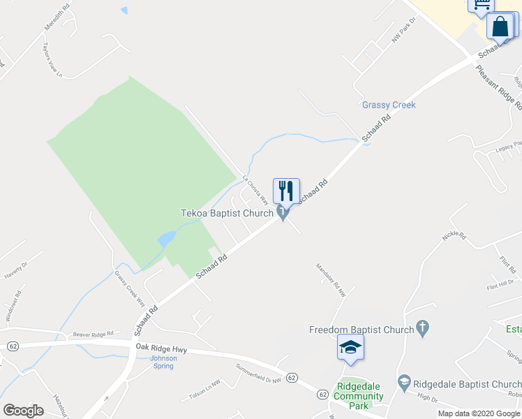 map of restaurants, bars, coffee shops, grocery stores, and more near 3702 Sean Grove Way in Knoxville