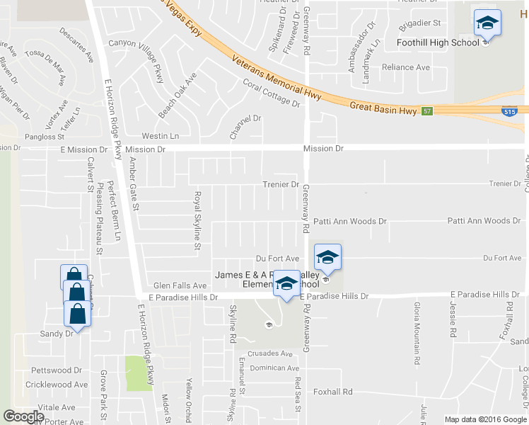 map of restaurants, bars, coffee shops, grocery stores, and more near 1039 Spring Pond Ct in Henderson