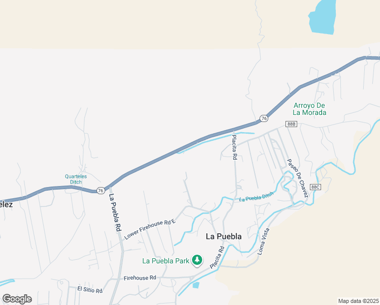 map of restaurants, bars, coffee shops, grocery stores, and more near 409 B NM 76 in Santa Cruz