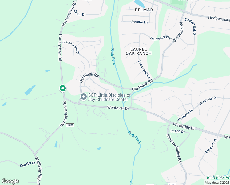 map of restaurants, bars, coffee shops, grocery stores, and more near 1300 Bayswater Drive in High Point
