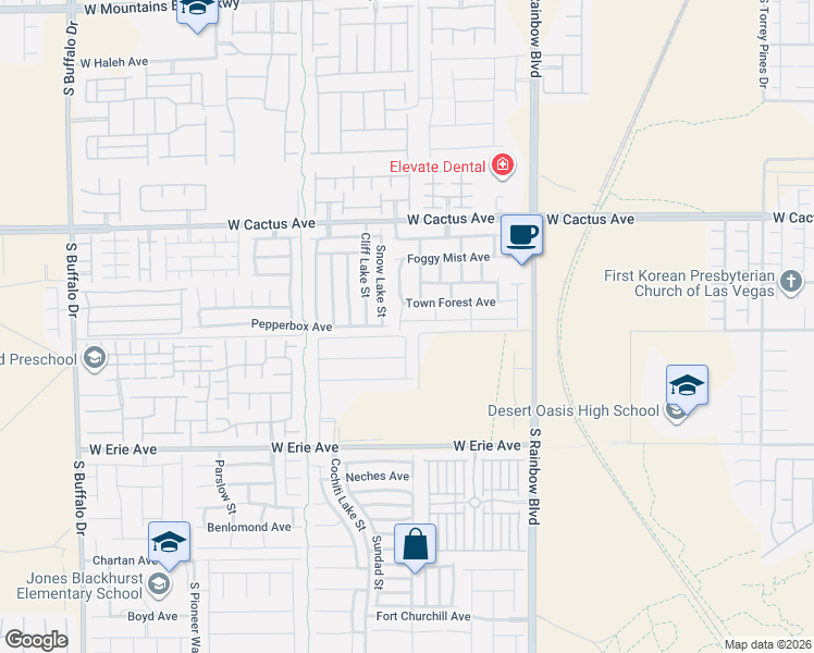 map of restaurants, bars, coffee shops, grocery stores, and more near 7118 Wading River Street in Las Vegas
