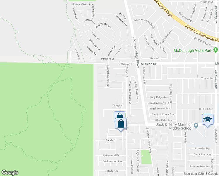 map of restaurants, bars, coffee shops, grocery stores, and more near 59 Desert Sunflower Circle in Henderson