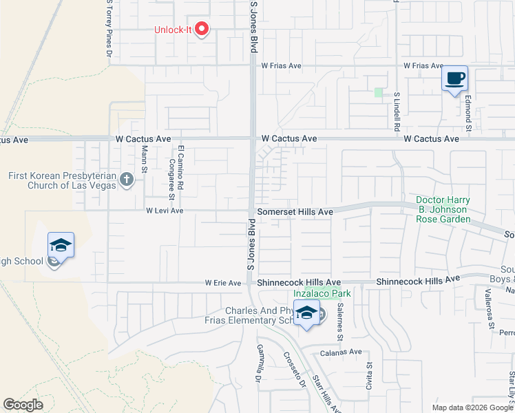 map of restaurants, bars, coffee shops, grocery stores, and more near 10687 Allegrini Drive in Las Vegas
