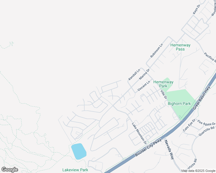 map of restaurants, bars, coffee shops, grocery stores, and more near 649 Mount Bona Way in Boulder City