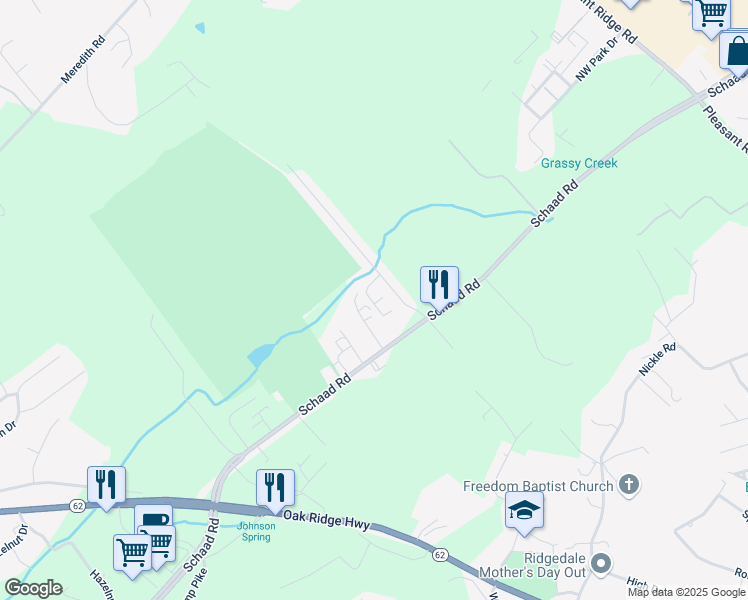 map of restaurants, bars, coffee shops, grocery stores, and more near 3717 Eliza Pointe Way in Knoxville