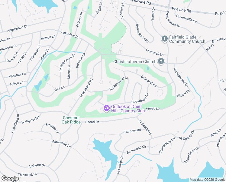 map of restaurants, bars, coffee shops, grocery stores, and more near 128 Brokenwood Lane in Crossville