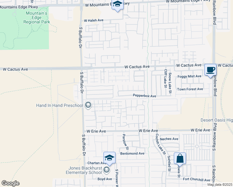 map of restaurants, bars, coffee shops, grocery stores, and more near 10673 Entrance Arch Street in Las Vegas