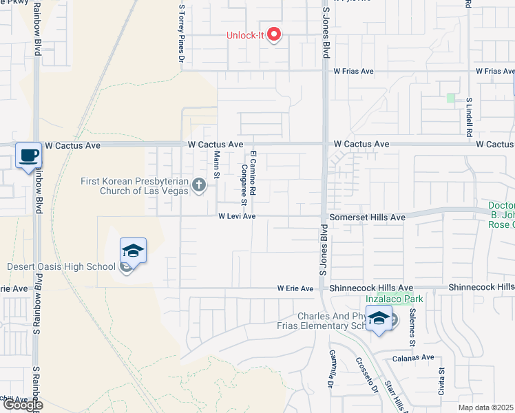 map of restaurants, bars, coffee shops, grocery stores, and more near 6291 Dollar Bill Court in Las Vegas