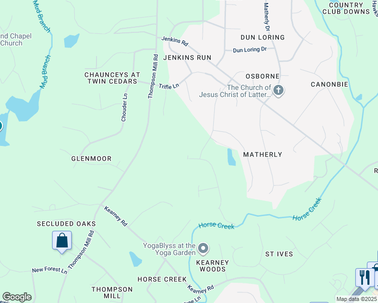 map of restaurants, bars, coffee shops, grocery stores, and more near 8008 Wexford Waters Lane in Wake Forest