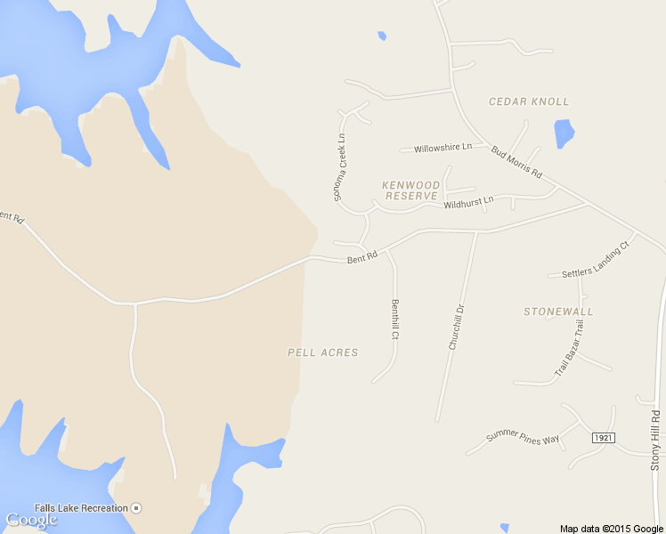 map of restaurants, bars, coffee shops, grocery stores, and more near 1611 Bent Road in Wake Forest