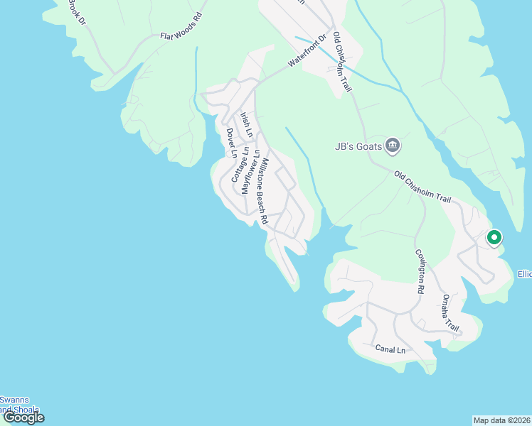 map of restaurants, bars, coffee shops, grocery stores, and more near 1542 Millstone Beach Road in Dandridge