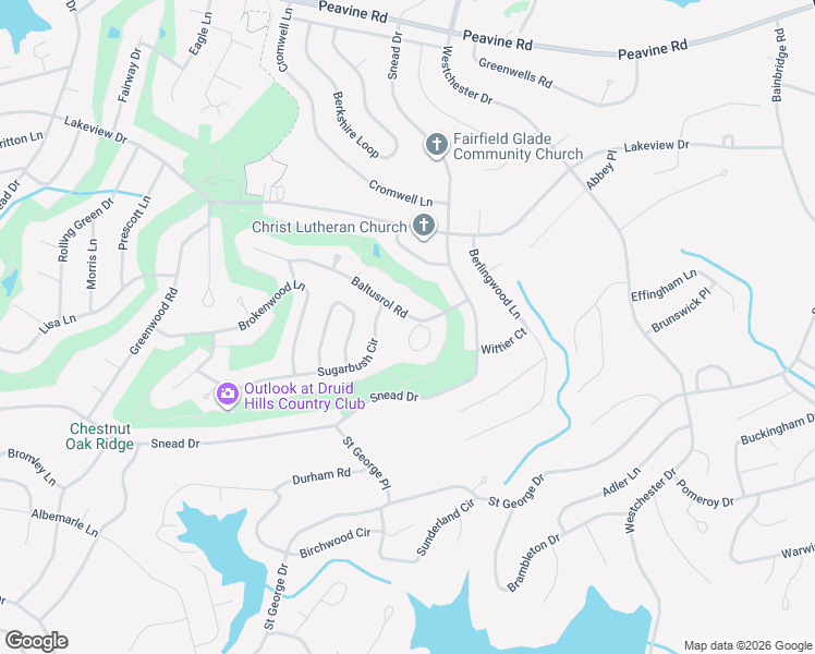 map of restaurants, bars, coffee shops, grocery stores, and more near 523 Druid Landing in Crossville