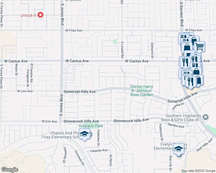 map of restaurants, bars, coffee shops, grocery stores, and more near 10674 San Bellacova Court in Las Vegas