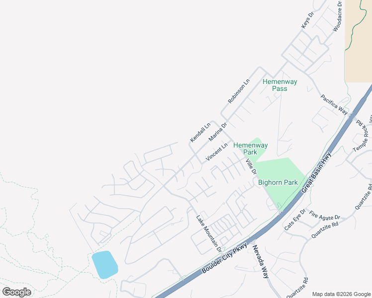 map of restaurants, bars, coffee shops, grocery stores, and more near 501 Aaron Way in Boulder City