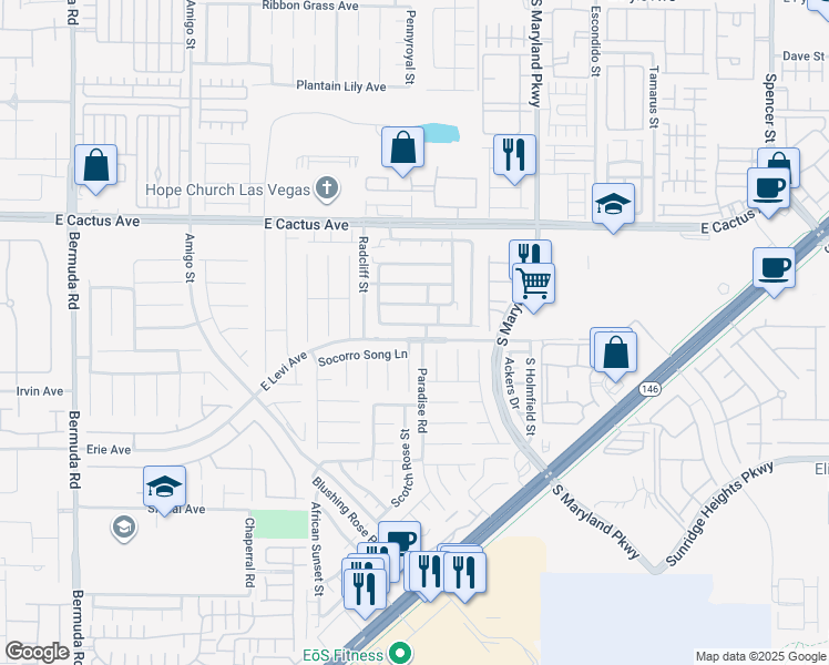map of restaurants, bars, coffee shops, grocery stores, and more near 993 Coronado Peak Avenue in Las Vegas