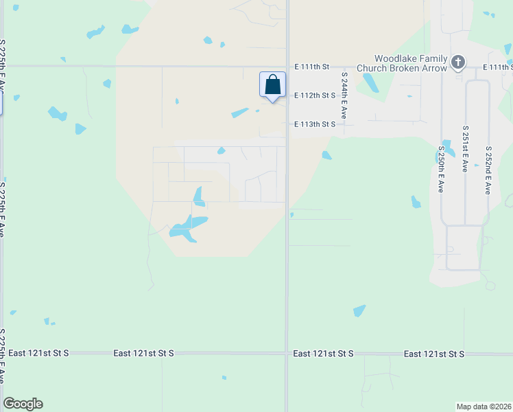 map of restaurants, bars, coffee shops, grocery stores, and more near 23816 East 115th Street South in Broken Arrow