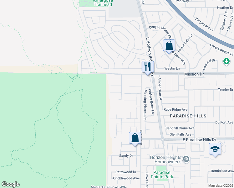 map of restaurants, bars, coffee shops, grocery stores, and more near 79 Rattlesnake Grass Court in Henderson