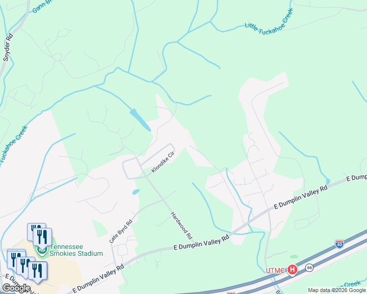 map of restaurants, bars, coffee shops, grocery stores, and more near 3849 Catewright Road in Kodak