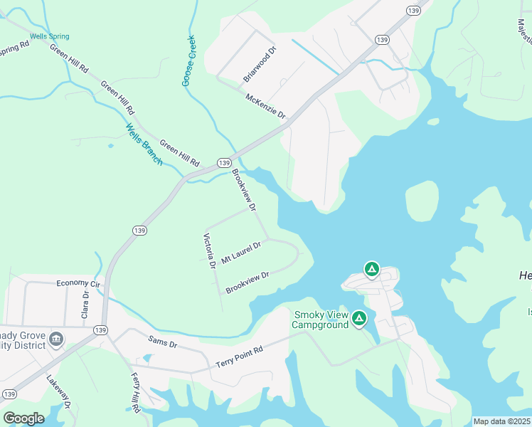 map of restaurants, bars, coffee shops, grocery stores, and more near 1640 Brookview Drive in Dandridge