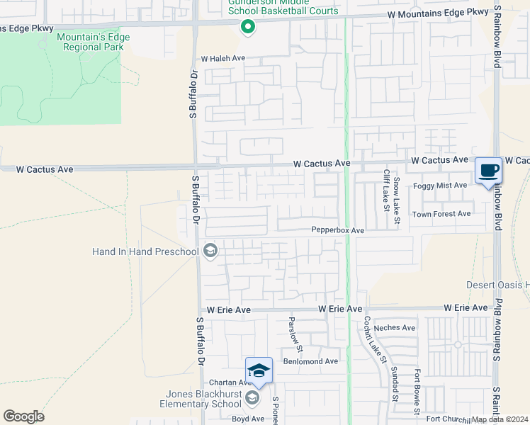 map of restaurants, bars, coffee shops, grocery stores, and more near 7598 Jasmine Falls Drive in Las Vegas