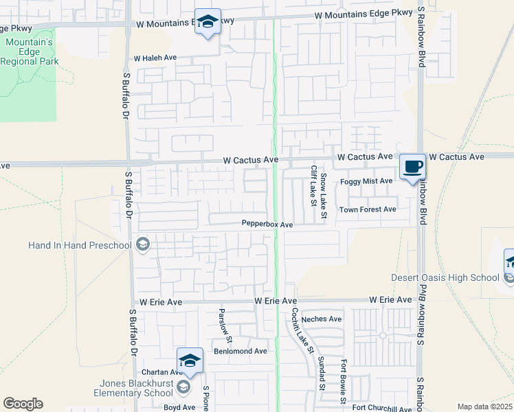map of restaurants, bars, coffee shops, grocery stores, and more near 10632 Open Range Court in Las Vegas