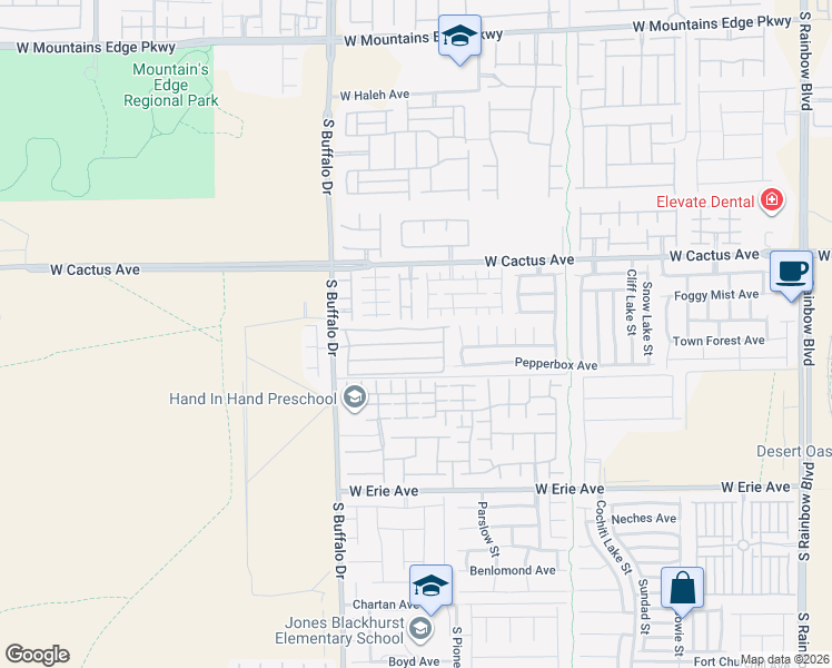 map of restaurants, bars, coffee shops, grocery stores, and more near 7643 Peaceful Trellis Drive in Las Vegas