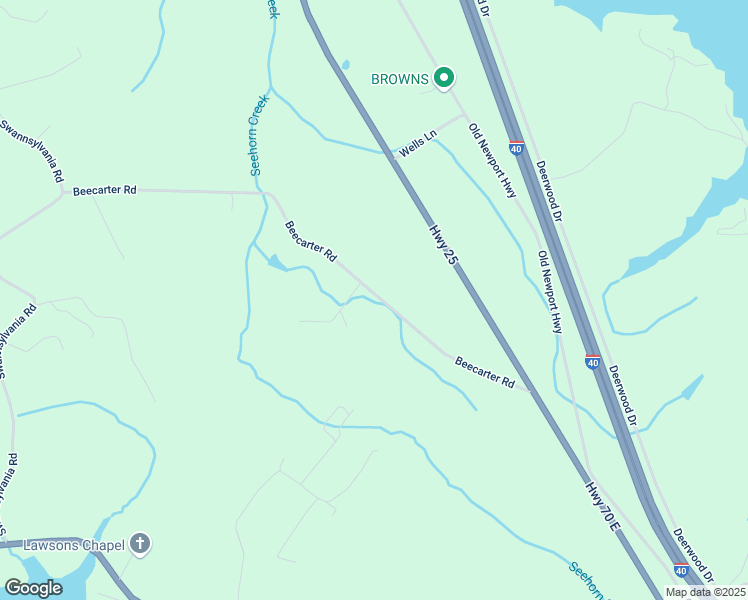 map of restaurants, bars, coffee shops, grocery stores, and more near 2891 Beecarter Road in Dandridge