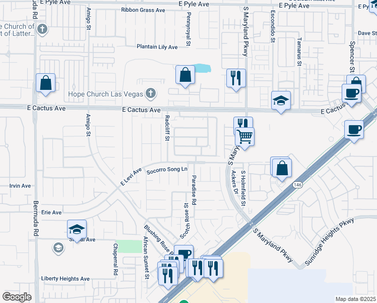 map of restaurants, bars, coffee shops, grocery stores, and more near 976 Coronado Peak Avenue in Las Vegas