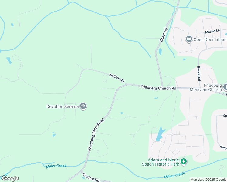 map of restaurants, bars, coffee shops, grocery stores, and more near 3044 Friedberg Church Road in Winston-Salem