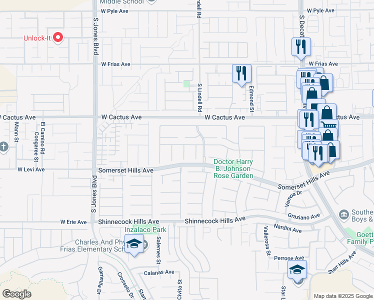 map of restaurants, bars, coffee shops, grocery stores, and more near 5607 San Palazzo Court in Las Vegas
