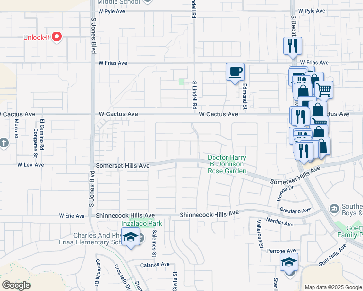 map of restaurants, bars, coffee shops, grocery stores, and more near 5607 San Palazzo Court in Las Vegas
