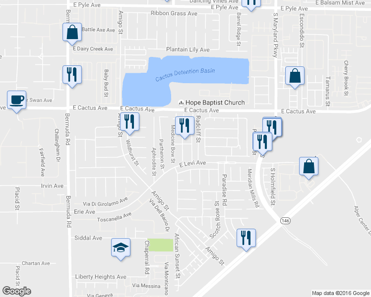 map of restaurants, bars, coffee shops, grocery stores, and more near 10650 Timber Stand Street in Las Vegas