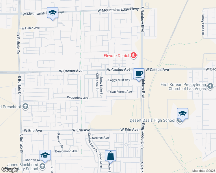 map of restaurants, bars, coffee shops, grocery stores, and more near 10596 Upper Laurel Street in Las Vegas