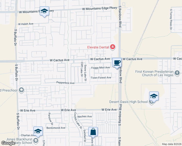 map of restaurants, bars, coffee shops, grocery stores, and more near 10596 Upper Laurel Street in Las Vegas