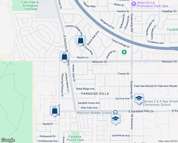 map of restaurants, bars, coffee shops, grocery stores, and more near 1011 Ridgegate Street in Henderson